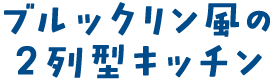 ブルックリン風の2列型キッチン