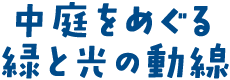 中庭をめぐる緑と光の動線